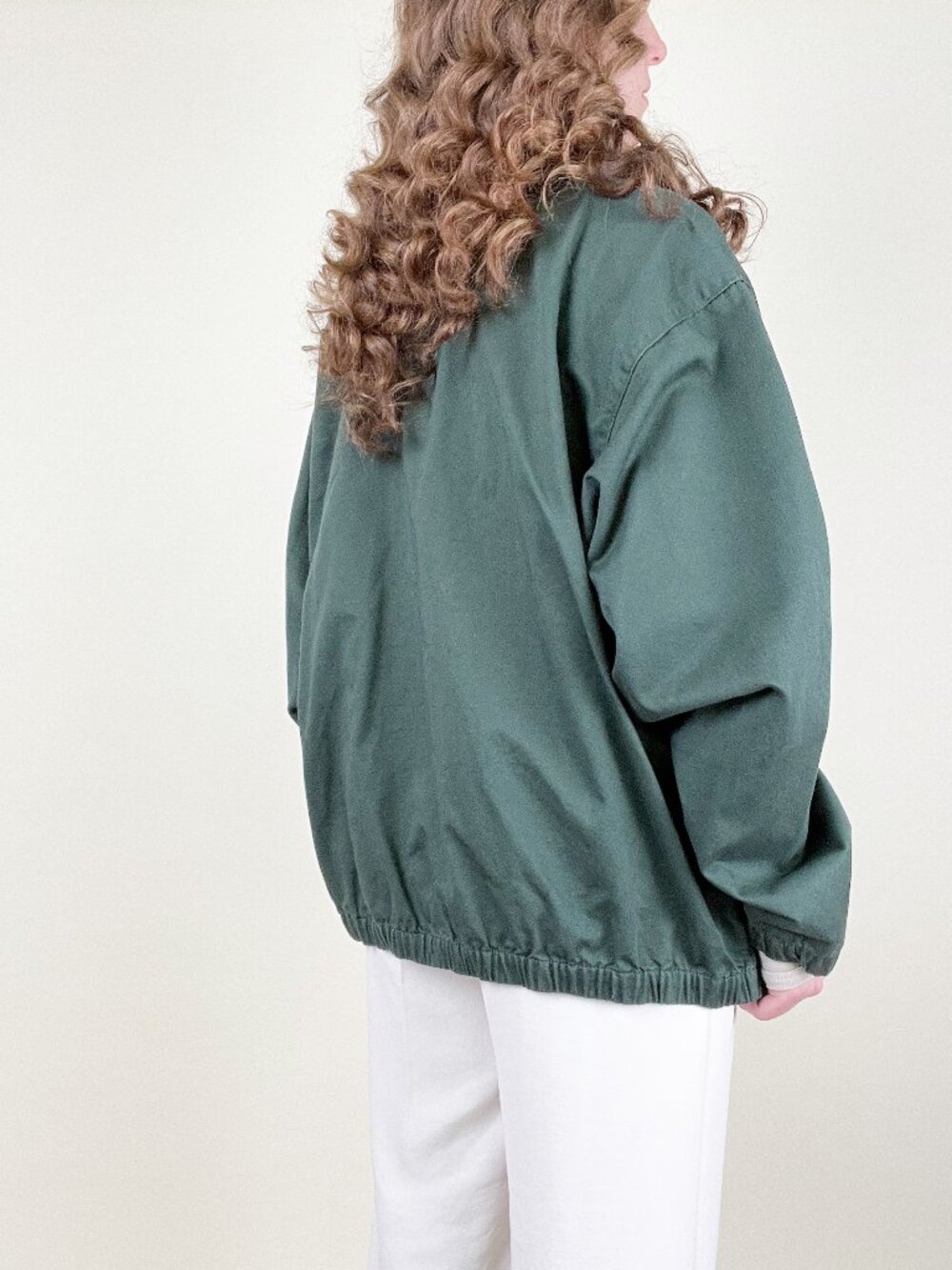 Vintage Ralph Laugher Chaps Bomber Jacket Oversized Preppy 100% Cotton Twill XL - Picture 4 of 11